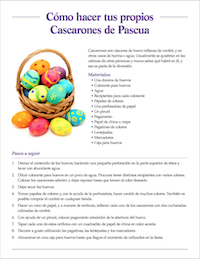 Cascarones de Pascua insructions for Spanish class
